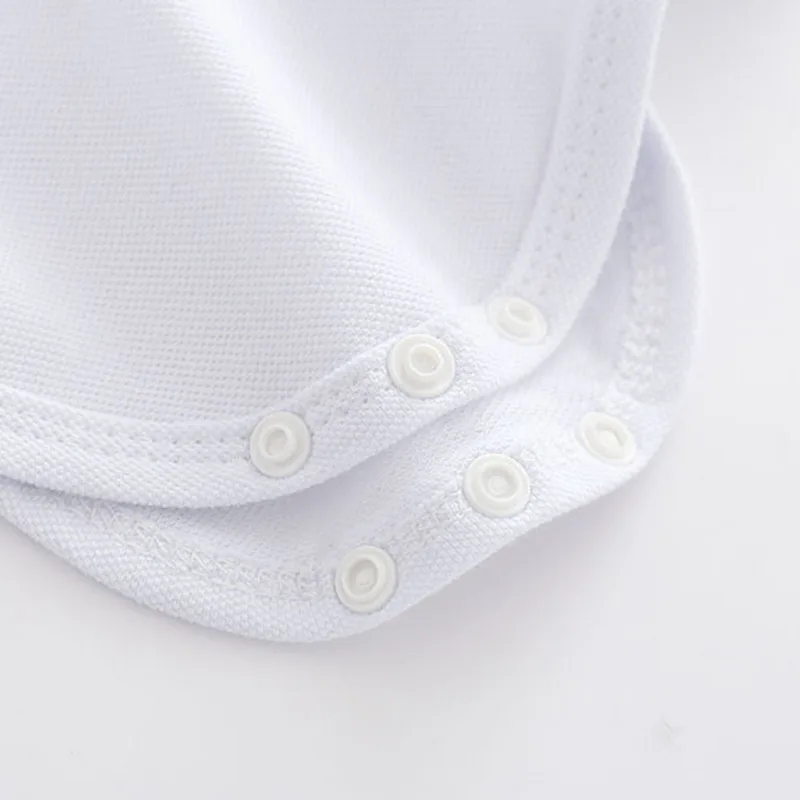Newborn Baby Boy Cotton Summer White Romper Clothes Set 0 1 2 3 Years Jumpsuit Solid T-shirt Overalls + Shorts Outfits Clothing | Детская