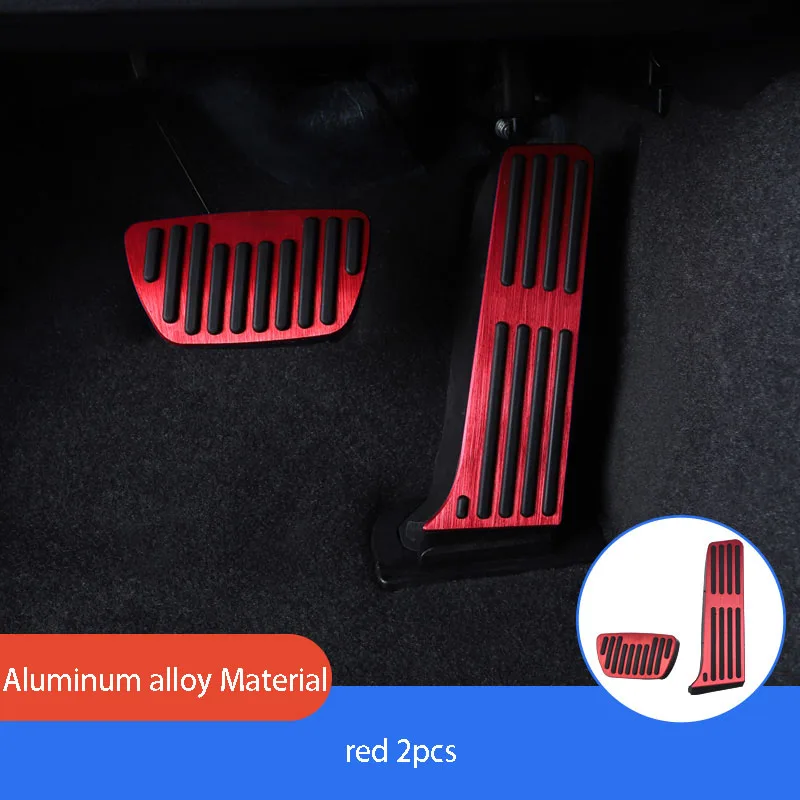 red 2pcs Педаль акселератора для украшения интерьера специальная Тормозная педаль автомобильные аксессуары для Toyota AVALON - Цвет: red 2pcs