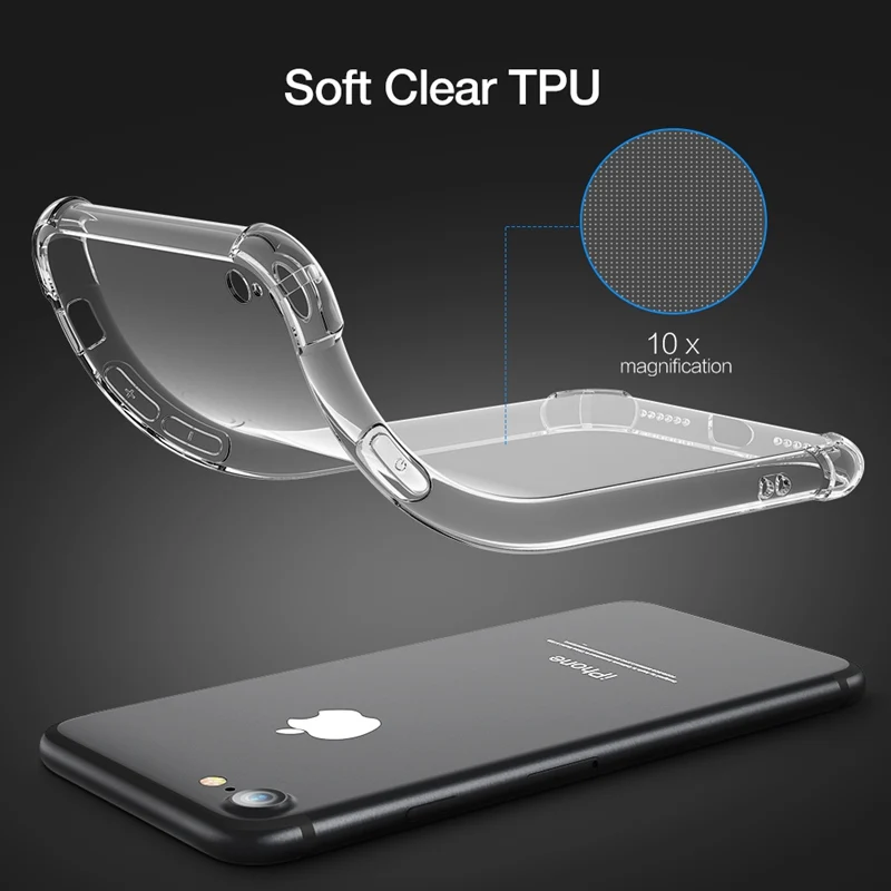 Soft Clear Phone Case for iPhone 8 7 Plus XS Max XR Thin Cover Coque 6 s 5 5s se iphone X 10 Cases |