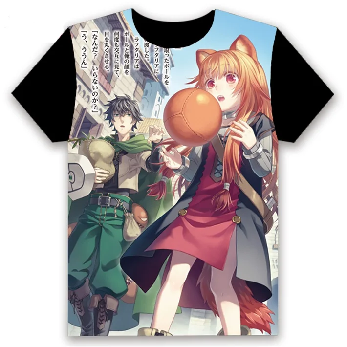 Футболка аниме The Rising of the Shield Hero Naofumi Iwatani Косплей короткий рукав для женщин и мужчин черная футболка Повседневная летняя рубашка Otaku - Цвет: 12