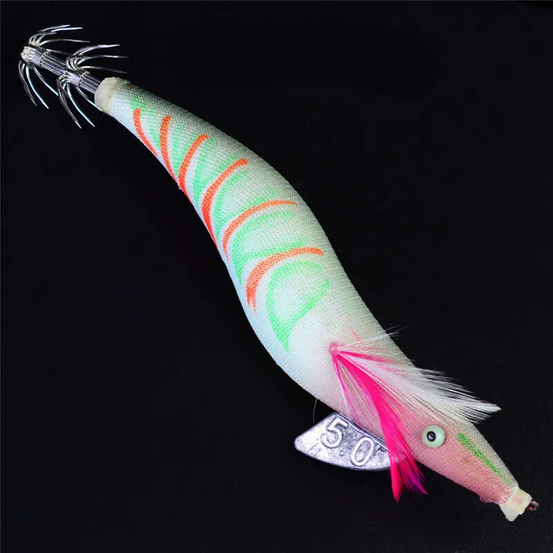 5pcs/lot Gorgons Saltwater Fishing Tackle 19cm/43g Squid Jig Octopus Hook Artificial Shrimp Lure for Cuttlefish 5.0# jig | Спорт и