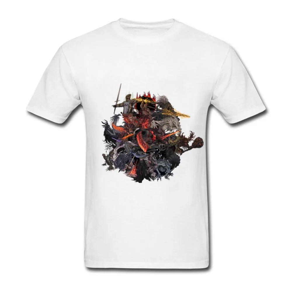 Новые модные футболки футболка Dark Souls 3 молодежная одежда из натурального хлопка