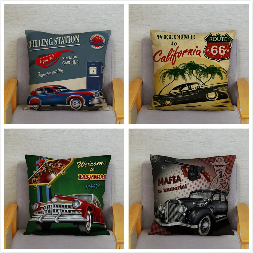 Винтажный Классический чехол для подушки в виде автомобиля дивана супер мягкие