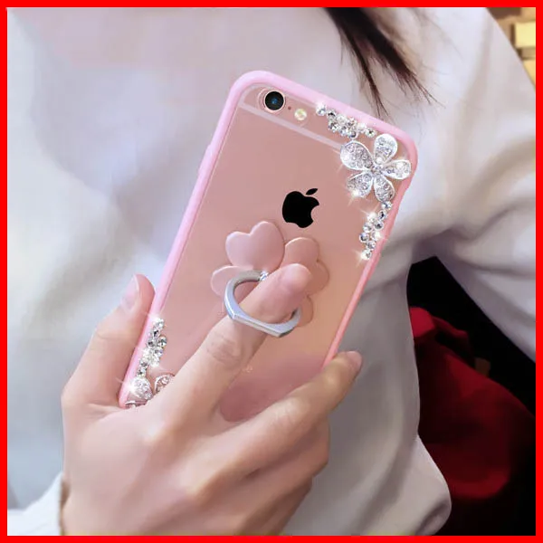 Для huawei P20 lite случае Роскошные побрякушки цветок с держатель телефона чехол для P10