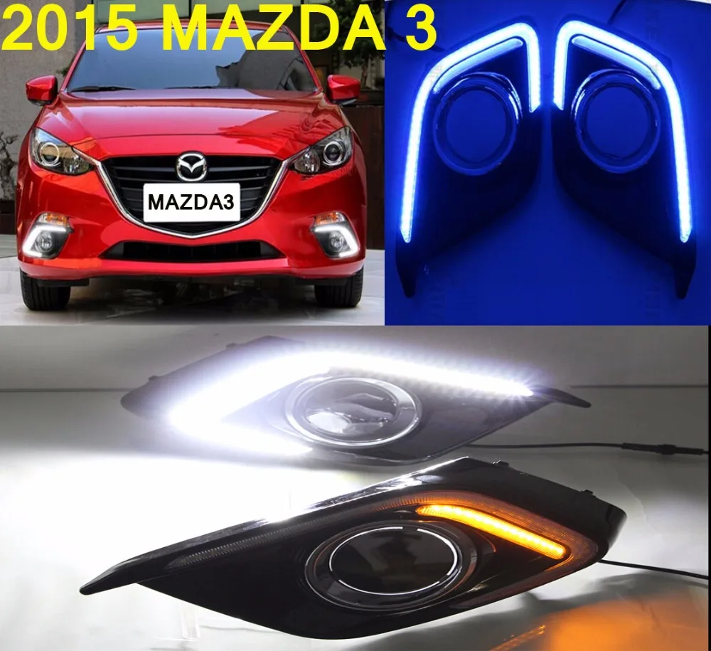 2014 ~ 2016y для mazda3 mazda 3 Axela Дневной светильник светодиодный DRL туман автомобильные