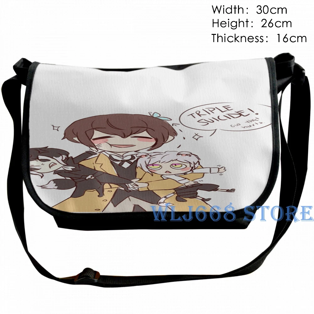 Funny graphic print shoulder Bags women Bungou Stray Dogs(2) Single shoulder backpack travel for men Gym Bag