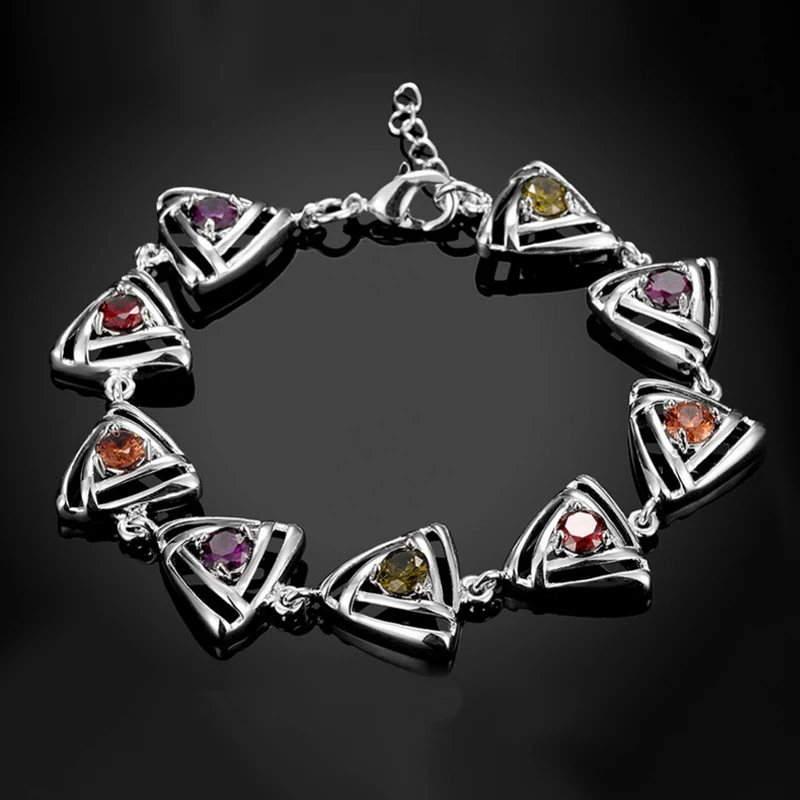 Женский браслет из серебра 925 пробы с фианитами | Украшения и аксессуары