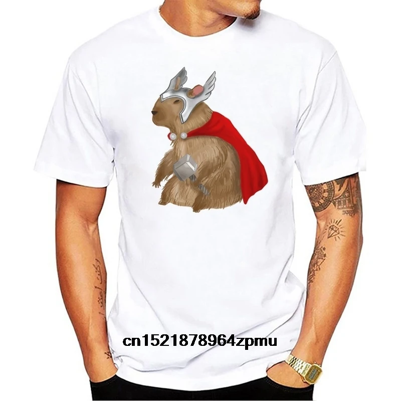 Мужская футболка с принтом Capybara крутой дизайн высокое качество повседневные