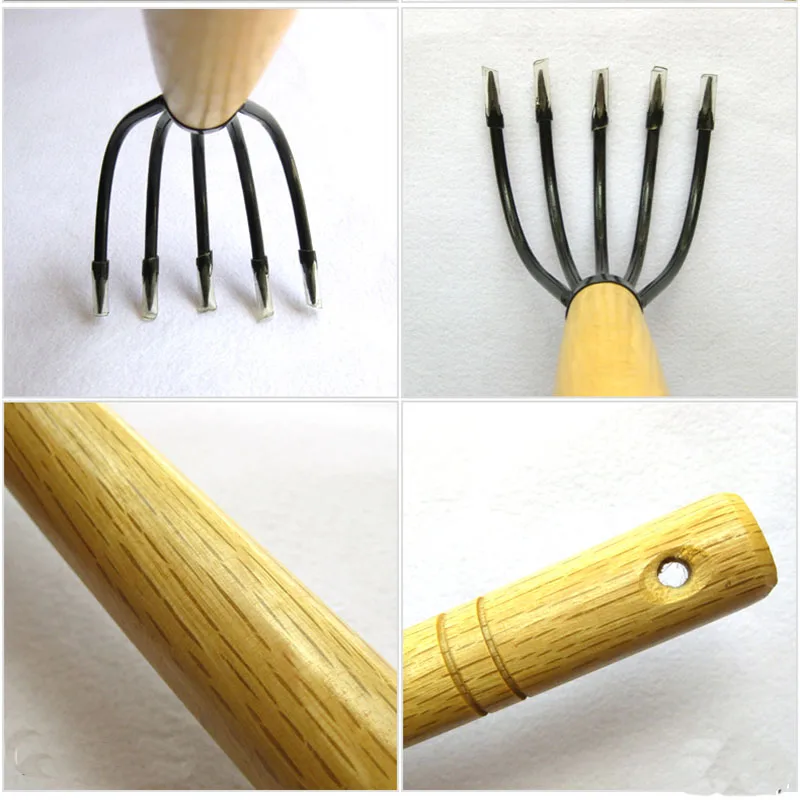 # Durable 5 Tine коготь грабли культиватор морепродукты с деревянной ручкой