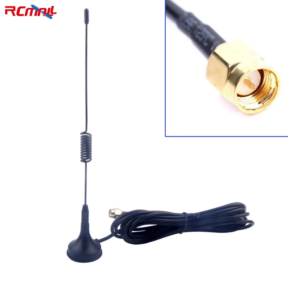 

RCmall GSM Antenna 900-1800MHz Dual Band Mobile Signal Booster Outdoor Suction Cup Antennas 3M Meters SMA Connector Male FZ2428A