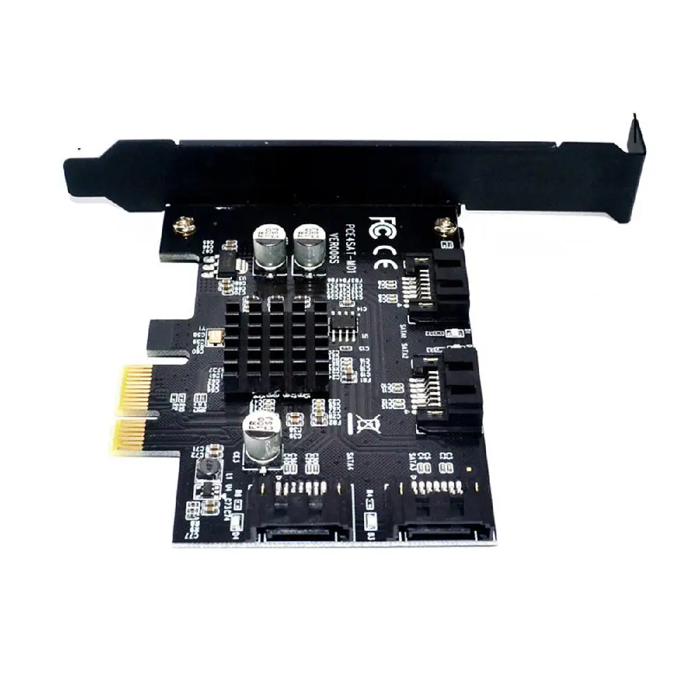Карта расширения IPFS жесткий диск Майнинг карта 88SE9215 PCI-E к SATA3.0 контроллер Плата расширения 4 порта 6G R20