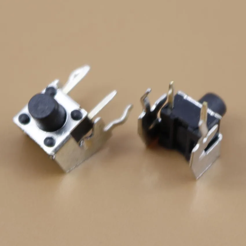 1 шт./лот Tact Switch 6x6x7 мм с прямым углом через отверстие 4 булавки тактильные легкие