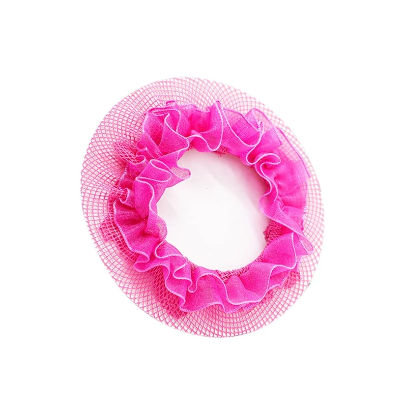 Rose Red Головной убор для девочек балет танцы Фигурное катание Снуды Hairnet Bun Cover Crotchet Hair Net Ballerina головные уборы аксессуары - Цвет: Rose Red