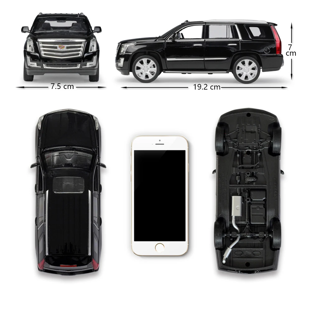 WELLY 1:24 литая искусственная машина 2017 Cadillac Escalade SUV металлические игрушечные