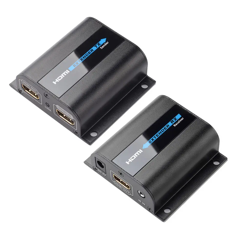 HDMI удлинитель LKV372Pro 1080P с разъемом CAT6 и ИК ретранслятором через Ethernet Cat5e/6 до 50