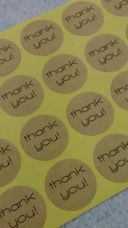 Самоклеящиеся Стикеры Thank You стикеры из крафт бумаги диаметром 3 см для рукоделия