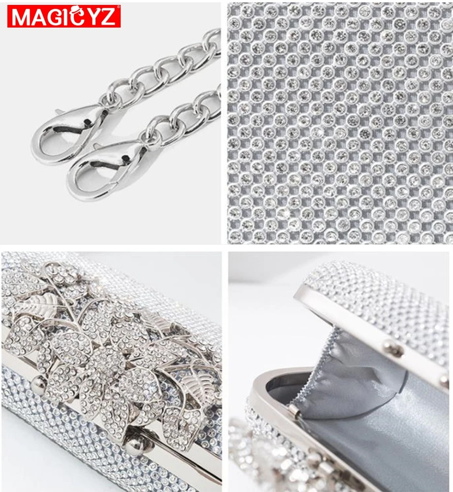 Новинка роскошный клатч MAGICYZ с бриллиантами элегантная вечерняя сумочка для