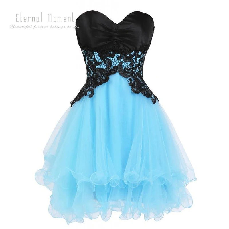 Black Lace A Line Sweetheart Cocktail Dress Off Shoulder Short Prom robe de cocktail | Свадьбы и торжества
