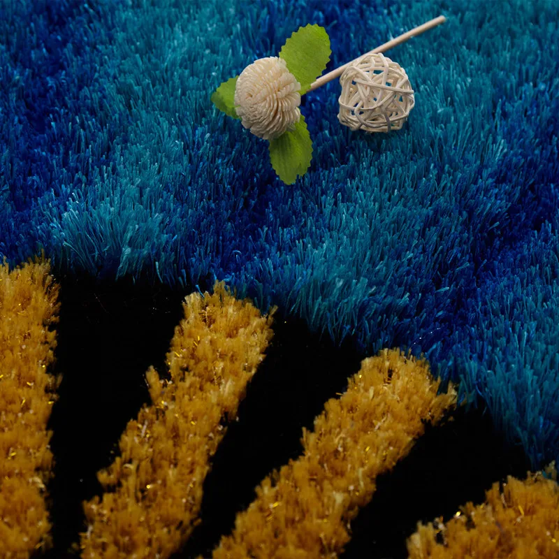 80X150CM Thicken Sector Carpets For Bedroom Modern 3D Flower Rugs And Sofa Floor Mat Children Play Floral Doormat | Дом и сад