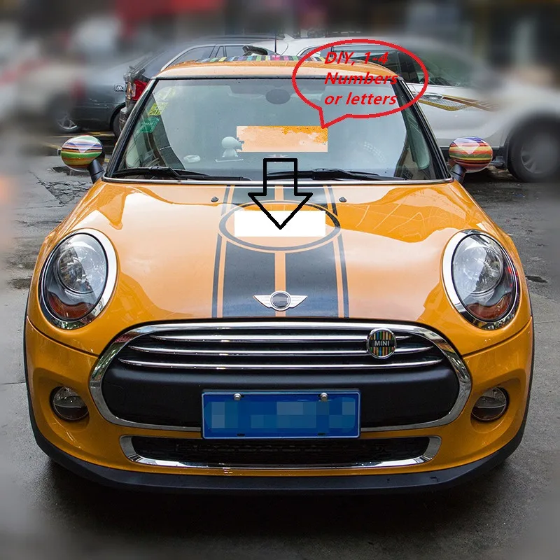 37 фигурок настраиваемый Автомобильный капот и дверь багажника наклейка сделай
