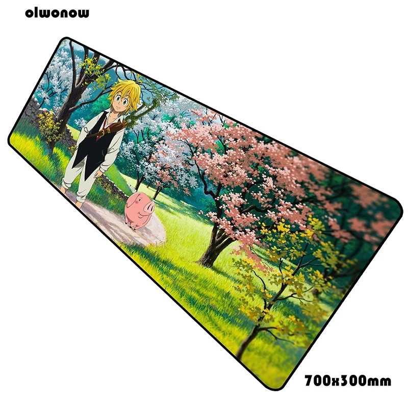 Nanatsu no taizai коврик для мыши, 70x30 см, игровой коврик для мыши, аниме, милый офисный коврик для ноутбука, Настольный коврик, xl, коврик для мыши, игры, pc gamer, коврики