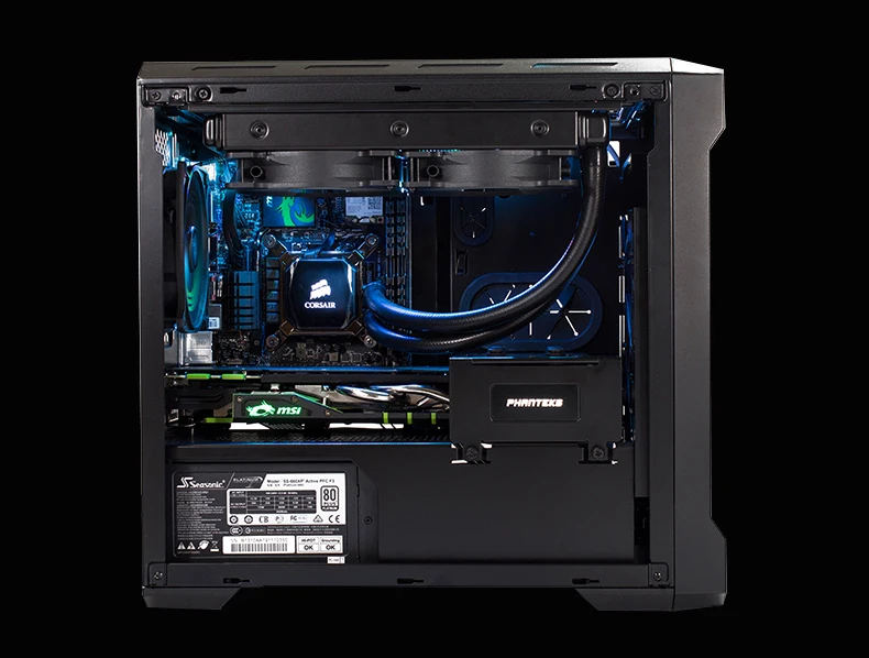 PHANTEKS 215PTG Mini-ITX RGB computer case(ITX motherboard / 280 water cooled / long graphics / with silent 140mm fan