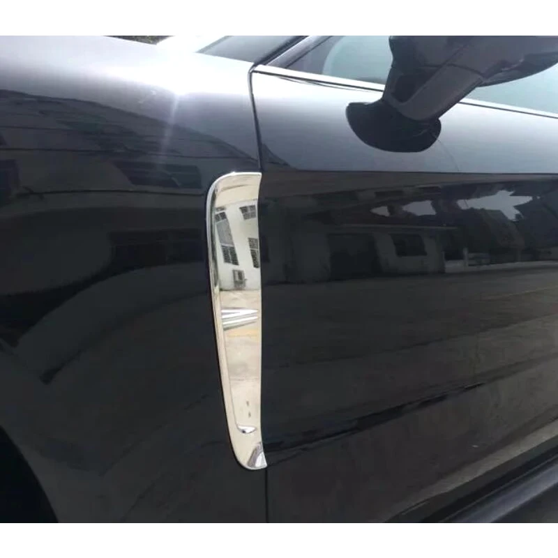 Для Porsche Panamera 971 Turbo хромовое углеродное волокно дверь боковое вентиляционное отверстие поток воздуха крыло выход крышка отделка дизайн крыла автомобиля