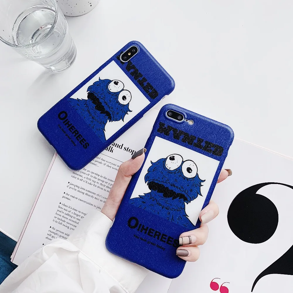 Шелковый чехол Elmo для iPhone XS Max XR X милый мягкий силиконовый из ТПУ 6 6S 7 8 Plus 11 11Pro |