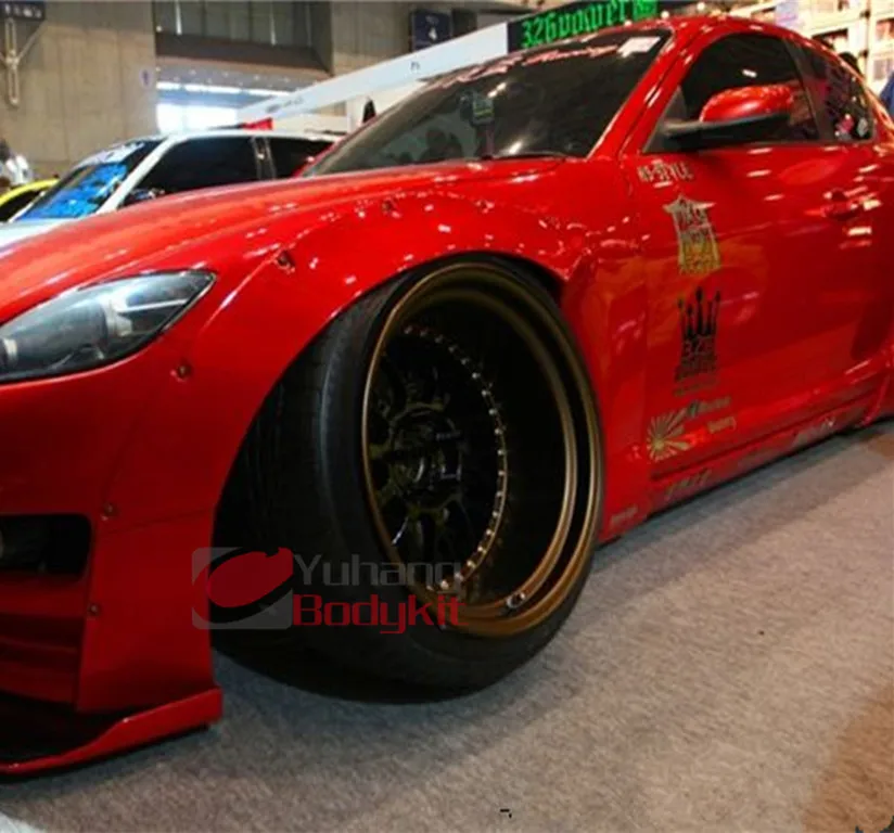 Стекловолокно широкое переднее крыло заднее для FRP 92 97 RX7 FD3S Rocket Bunny V2 Стиль Боди|wing