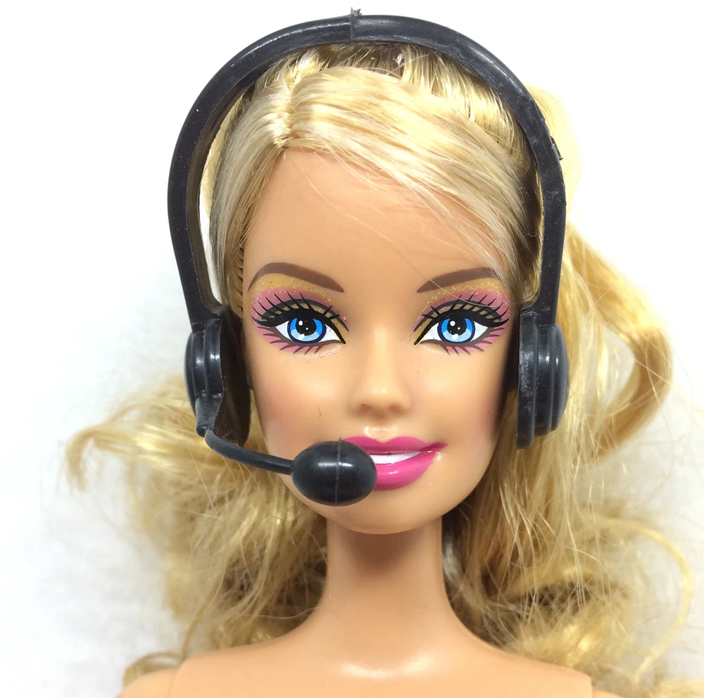 NK 20 шт./компл. модная пластиковая гарнитура с микрофоном аксессуары для Барби