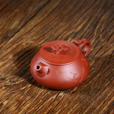220cc Original Mine Clear Water Mud Teapot Pure Hand-made Yixing Famous Fan Yujun Boutique Auspicious Wishful Zisha Teapot