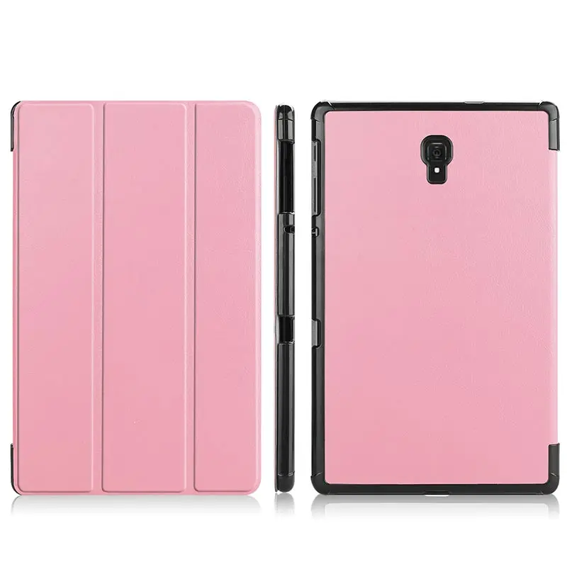 Pink Чехол для samsung Galaxy Tab A A2 10,5 дюймов SM T590 T595 T597 кожаный Умный Магнитный чехол-подставка для Galaxy Tab A2 10,5 чехол - Цвет: Pink