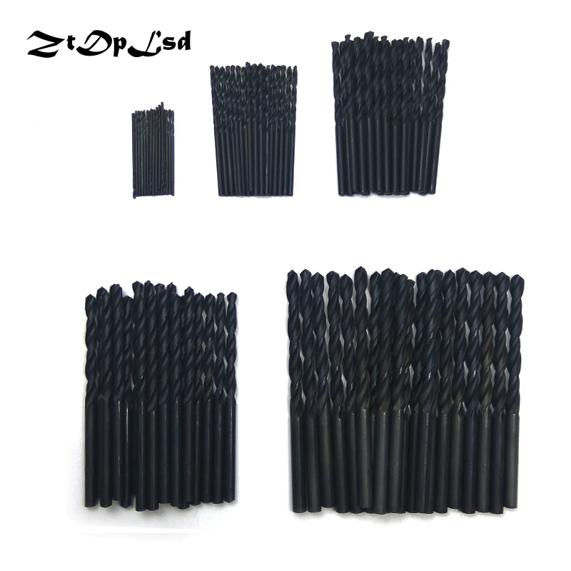 

ZtDpLsd 100Pcs Metal Drilling HSS Twist Drill Bits High Speed Steel Electric Drilliing Power Craft Hand Tool 1mm 2mm 3mm 4mm 5mm