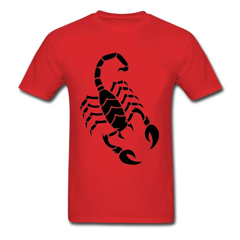 Топы рубашки Скорпион День отца купоны печать короткий рукав хлопок круглый