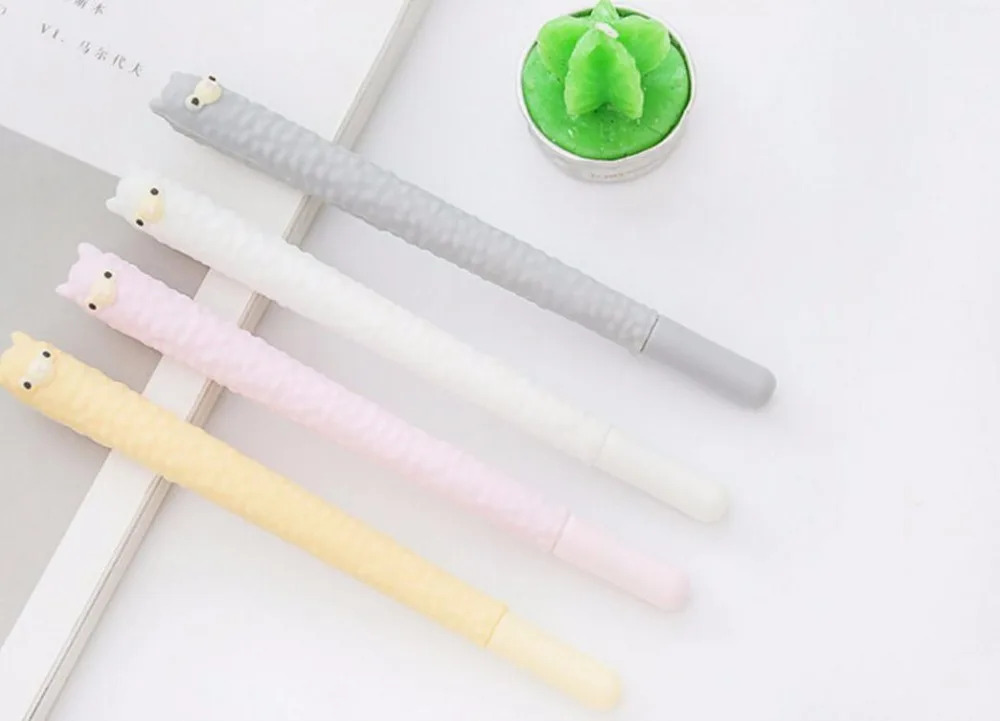 Корейская Милая ручка с гелевыми чернилами альпака кавайная черная иглой