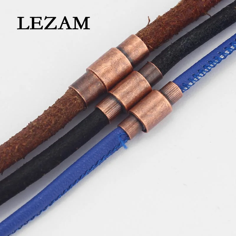 

10pcs Antique Copper Magnetic Clasp Hook End Caps 3mm/4mm/5mm Round Leather Bracelets&Bangles Accessories