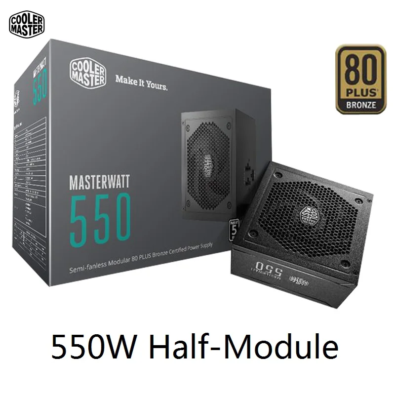 Cooler Master полумодуль ПК PSU для игрового офиса номинальный 550 Вт 12 см вентилятор В ATX