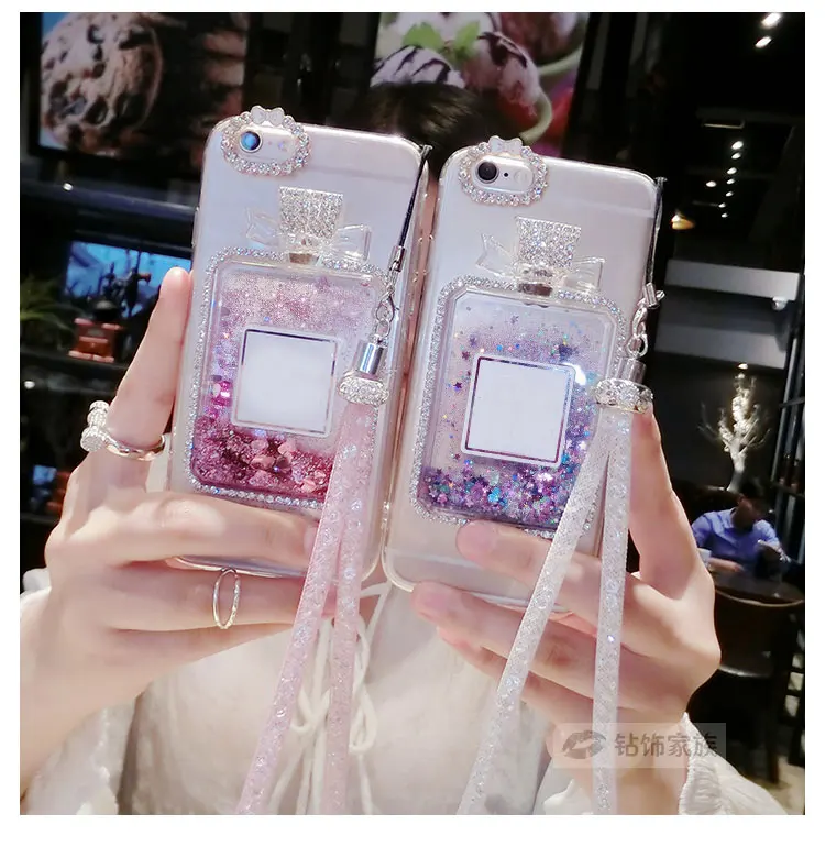Diamond Perfume bottle Hourglass Quicksand Phone Cover Case For Huawei Mate 10 9 Pro Honor 8 Lite Soft Back Cases Shell |