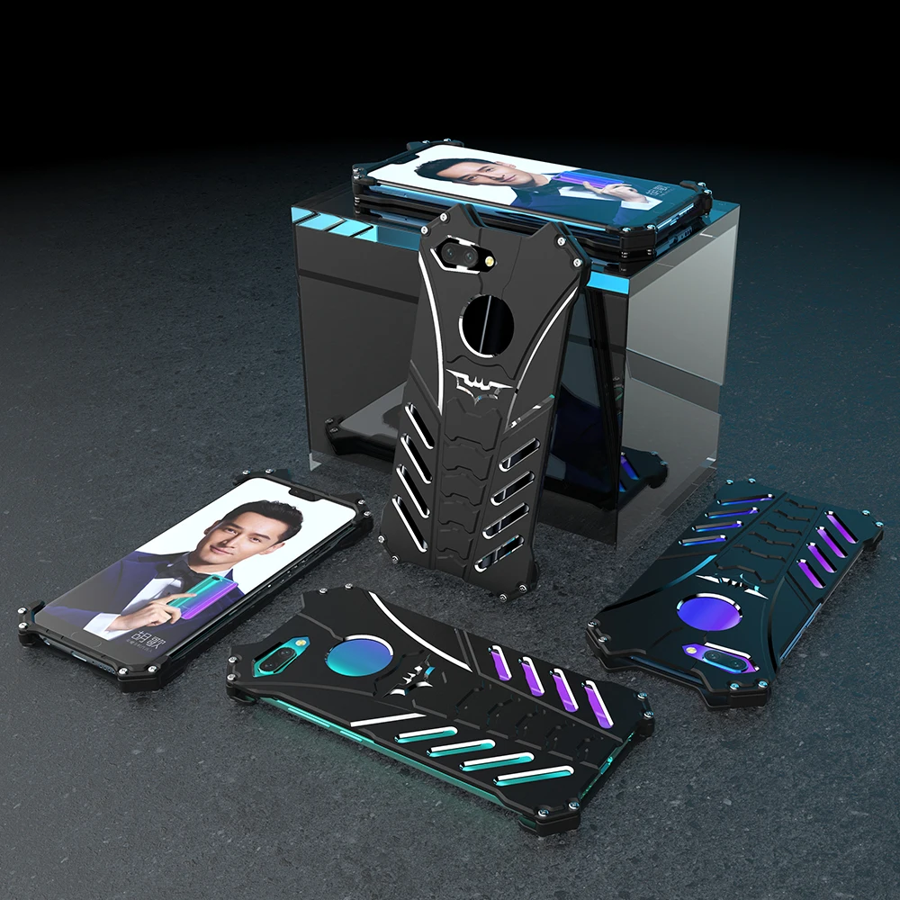 Luxury Batman Kickstand Shockproof Case For Huawei Honor 10 Aluminum Bumper Skin Armor Metal Back Cover |