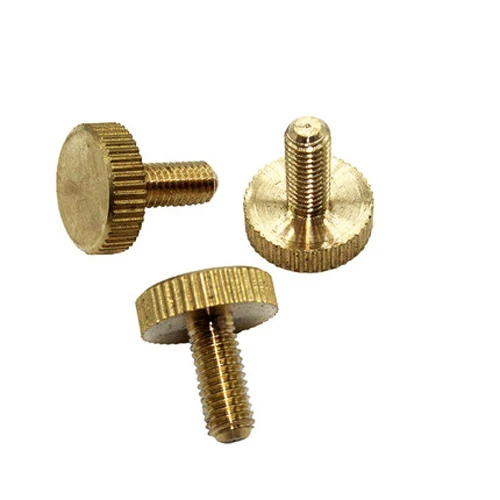 Латунные винты M6 с накатанной круглой головкой ручные скрученные для отжима