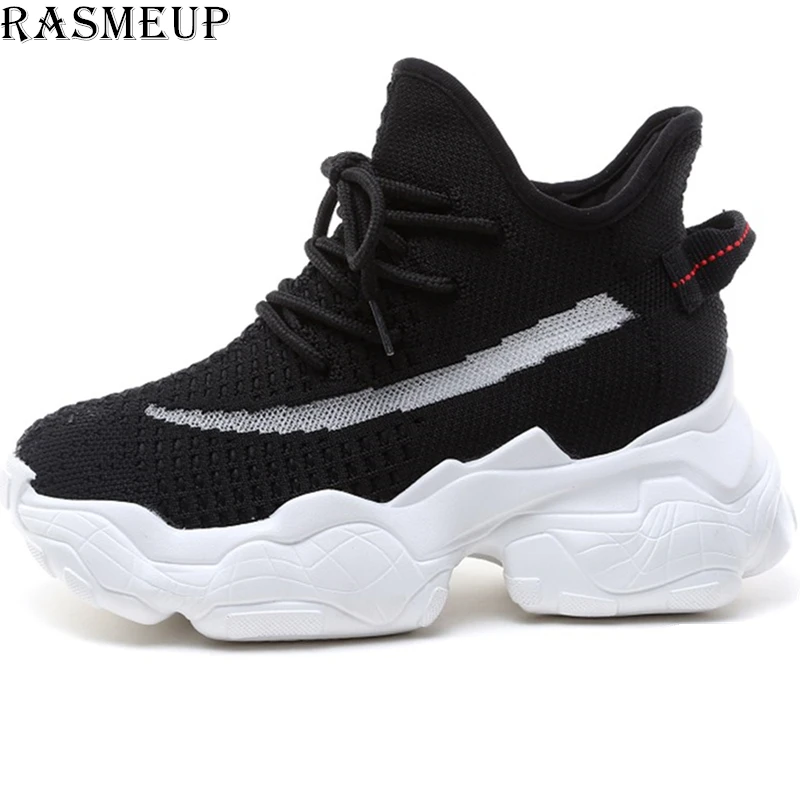 RASMEUP сетчатые дышащие женские кроссовки на платформе 2019 летние массивной подошве
