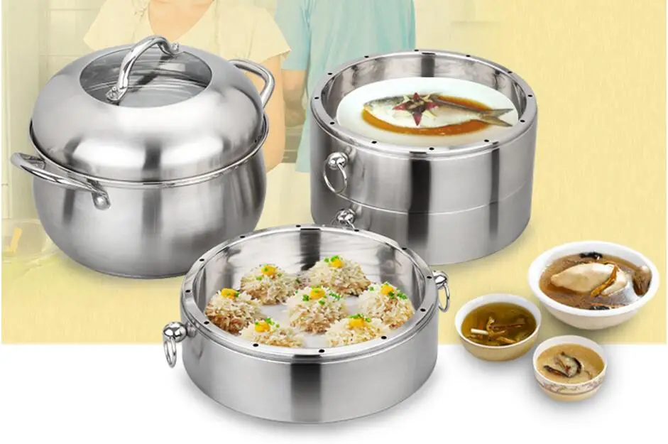 Горшок для отпаривания INOX кухонная утварь из нержавеющей стали|steamer pot|cooking steamer
