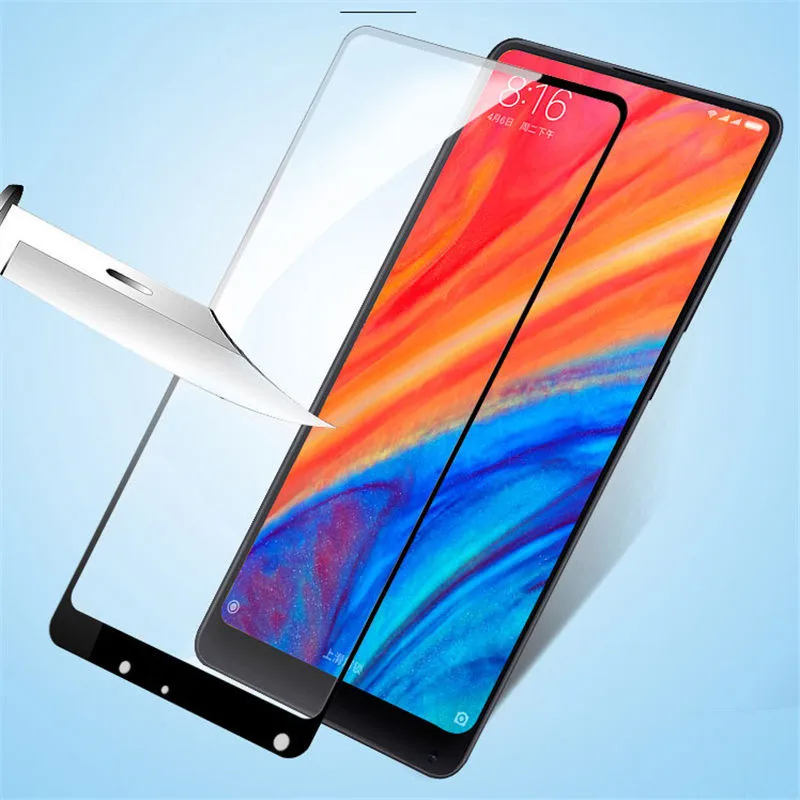 Защитное стекло закаленное 9H для Xiaomi Mi Mix 2 | Мобильные телефоны и аксессуары
