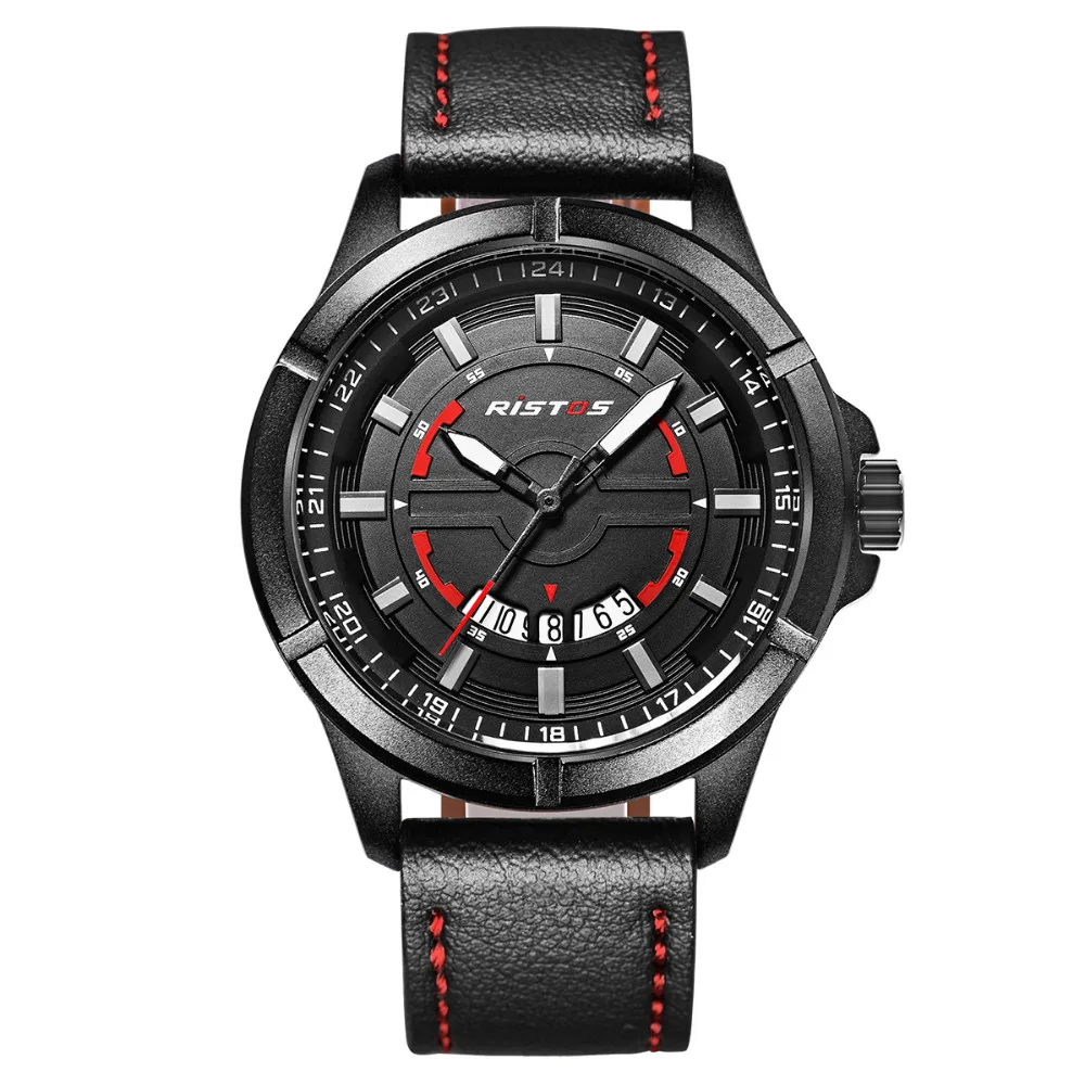 Longbo Роскошные кожаный ремешок Марка Часы спортивные Для мужчин