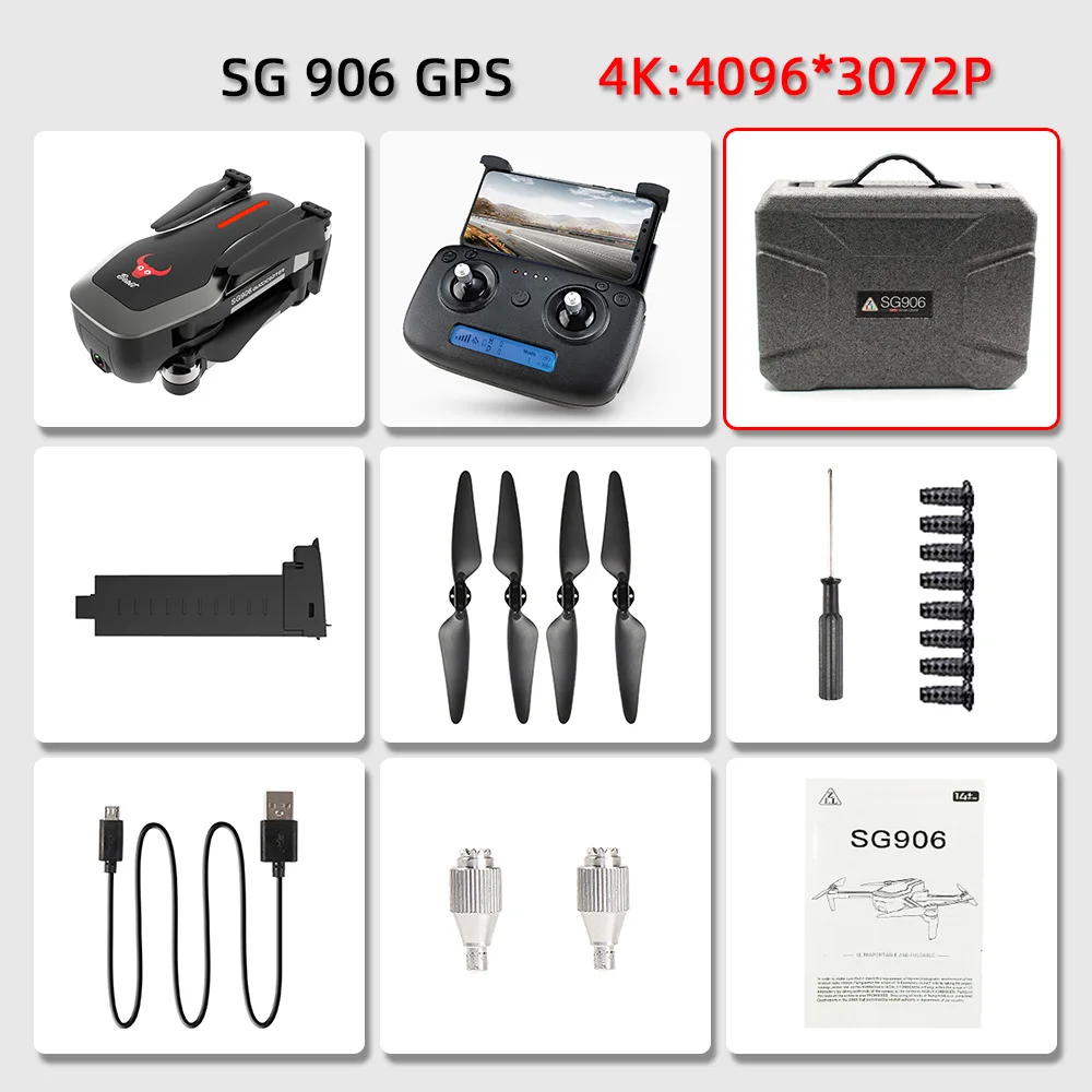 4K black foam box Дрон Дроны с камерой hd RC Дрон gps вертолет Квадрокоптер 4K Профессиональный Дрон игрушки профессиональные селфи бесщеточный - Цвет: 4K black foam box