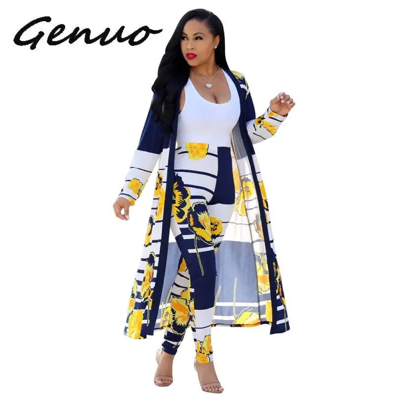 

Genuo Women Two Piece Outfits Print Jumpsuits Rompers Long Sleeve Elegant Bodycon Jumpsuit Casual Work Wear Female Party Overalls