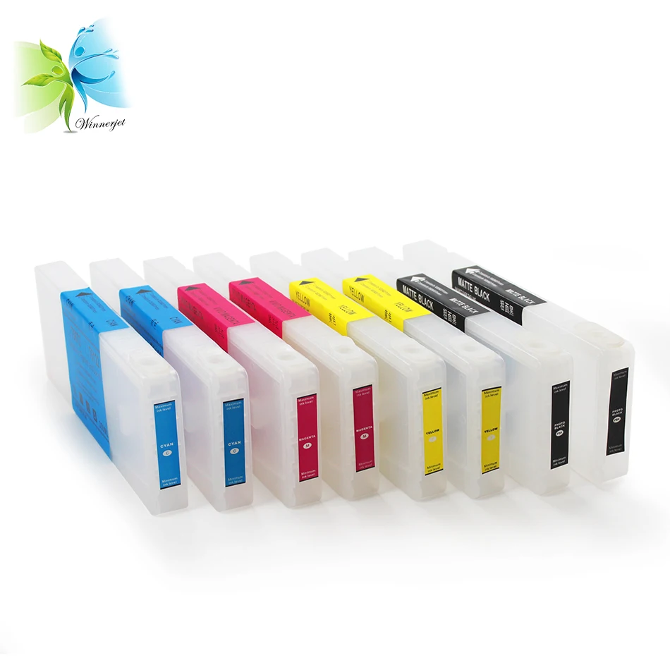 Winnerjet T6121-T6124 350 мл пустые чернильные картриджи для принтера Epson Stylus Pro 7400 9400 +