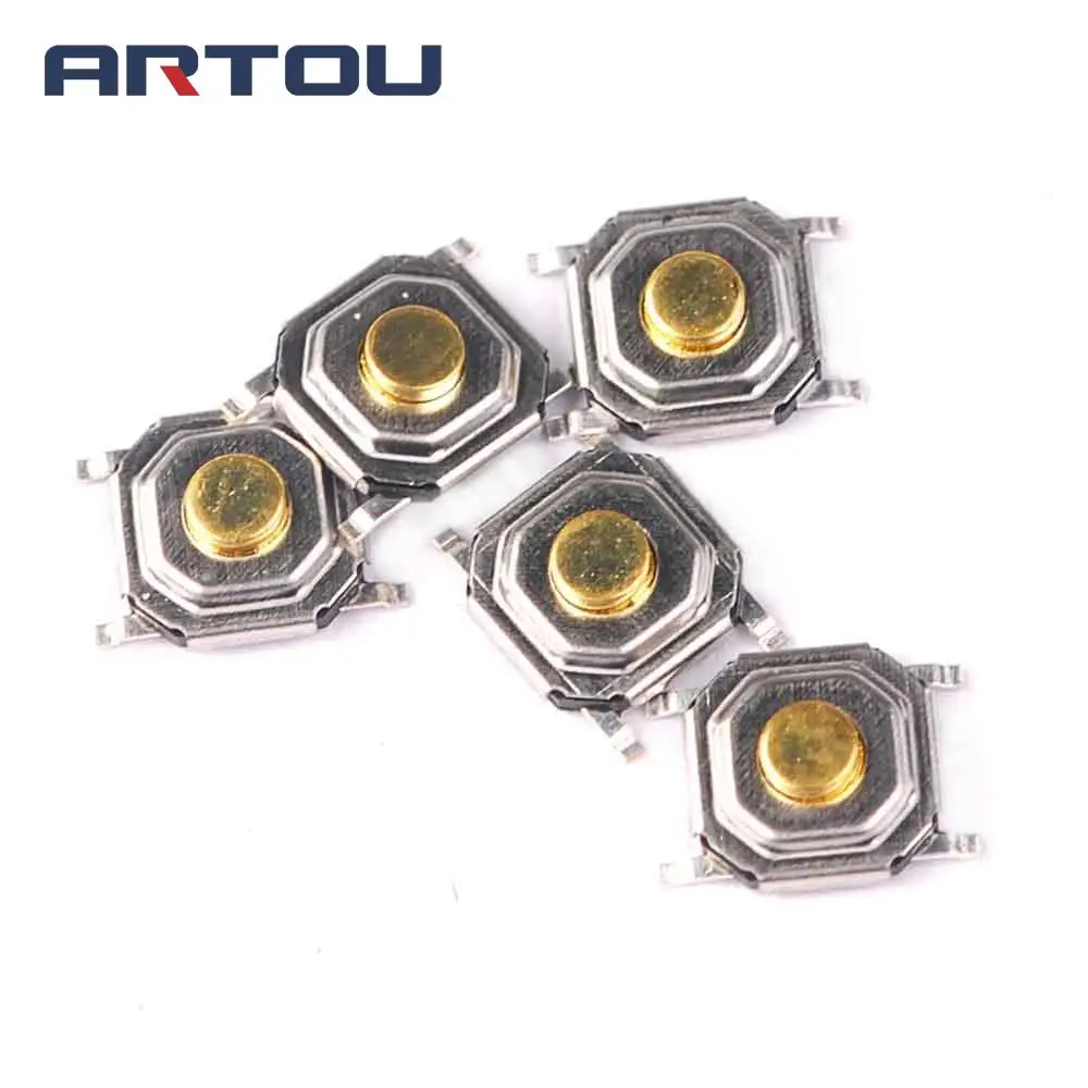 Кнопка Tact Switch SMT 100 шт. 4*4*1 7 мм 4x4x1 кнопочный переключатель SPST NO|spst-no| |