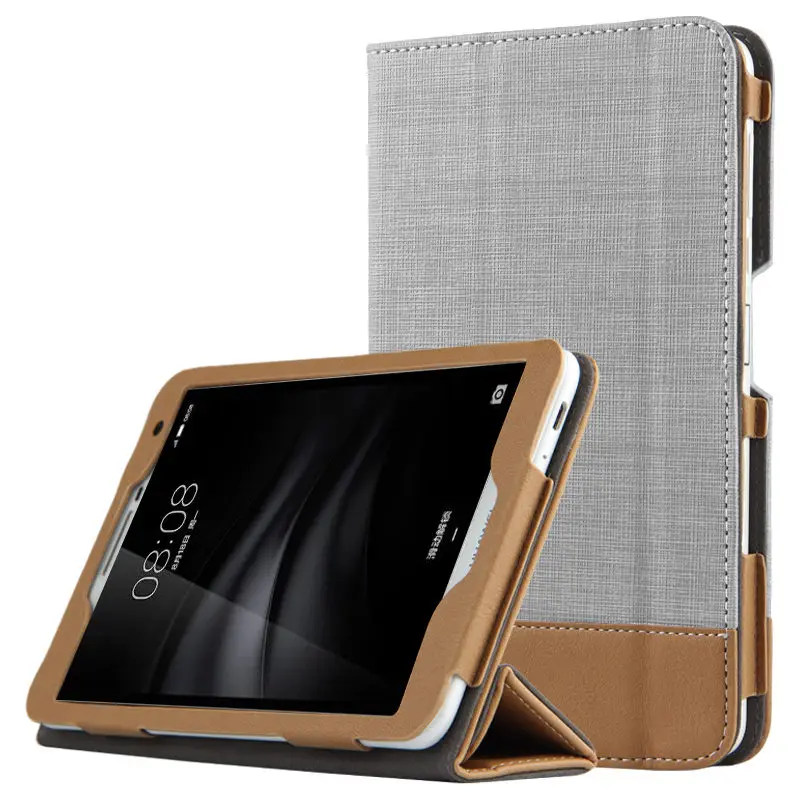 Gray Чехол для huawei MediaPad T2 7,0 Pro, умный чехол, Защитная искусственная кожа, планшет для huawei, Молодежный PLE-701L, PLE-703L, полиуретановая защита - Цвет: Gray