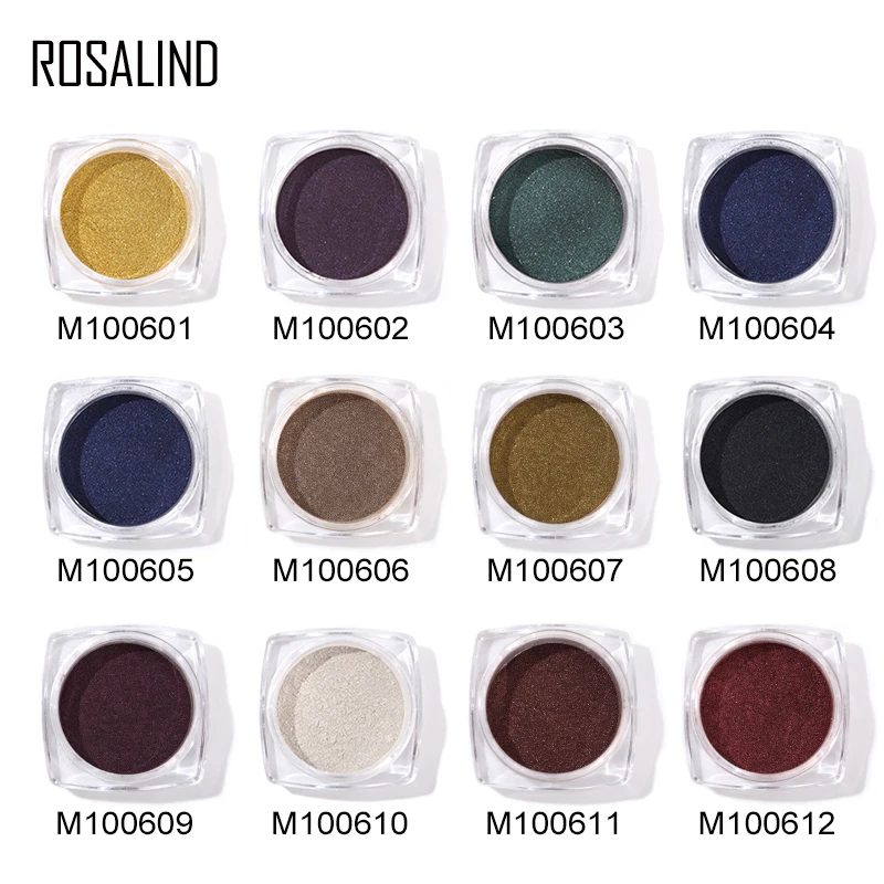 ROSALIND Новый кошачий глаз блеск для ногтей Хромовая пудра 3D эффект дизайна